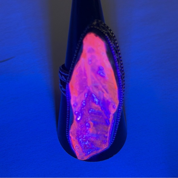 New Artesian Angel Aura Quartz Statement Ring 925 Sterling Silver (Stamped) - Picture 6 of 16